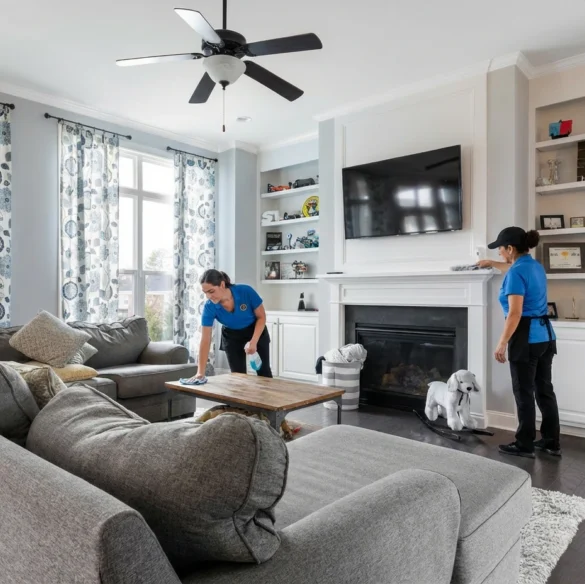 family room cleaning